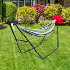 Support de hamac double universel Acekool, capacité de 250 kg, support de hamac en métal robuste pour hamacs de 2,7 à 4,3 m, patio extérieur, noir