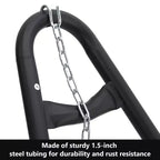 Support de hamac double universel Acekool, capacité de 250 kg, support de hamac en métal robuste pour hamacs de 2,7 à 4,3 m, patio extérieur, noir
