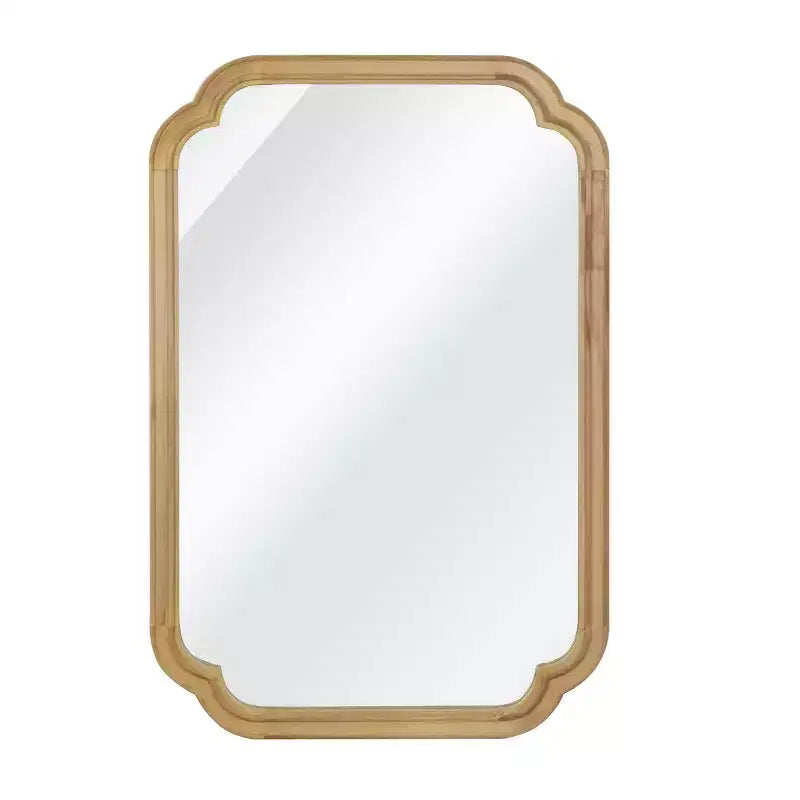 Miroir mural 24 x 36 avec cadre en bois massif, coins arrondis, miroir décoratif pour salle de bain, chambre à coucher, salon, entrée-Panipeachy