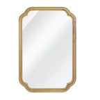 Miroir mural 24 x 36 avec cadre en bois massif, coins arrondis, miroir décoratif pour salle de bain, chambre à coucher, salon, entrée-Panipeachy