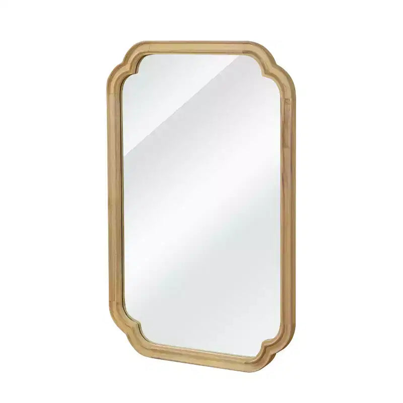 Miroir mural 24 x 36 avec cadre en bois massif, coins arrondis, miroir décoratif pour salle de bain, chambre à coucher, salon, entrée-Panipeachy