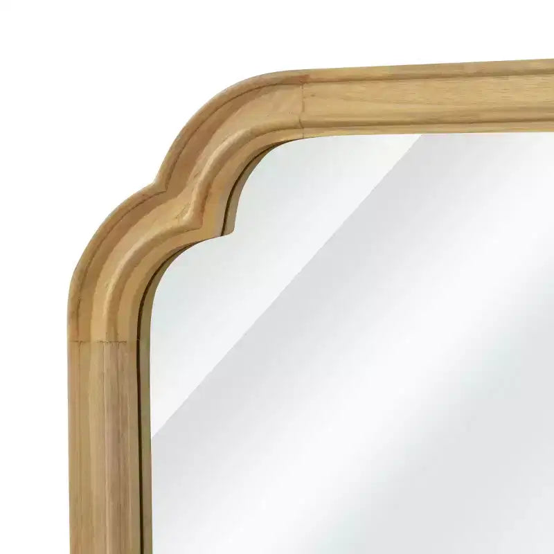 Miroir mural 24 x 36 avec cadre en bois massif, coins arrondis, miroir décoratif pour salle de bain, chambre à coucher, salon, entrée-Panipeachy