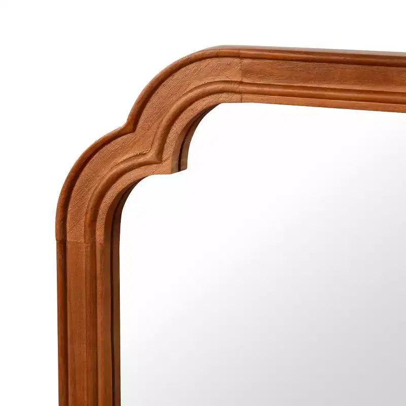 Miroir mural 24 x 36 avec cadre en bois massif, coins arrondis, miroir décoratif pour salle de bain, chambre à coucher, salon, entrée-Panipeachy