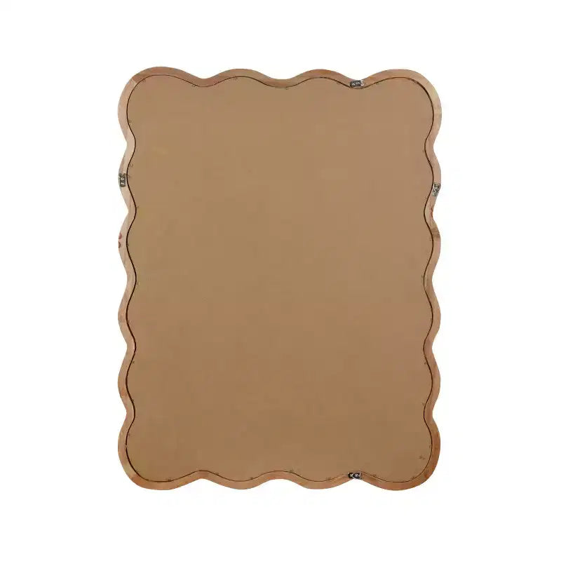 Miroir mural 30 x 40 avec cadre en bois massif, miroir décoratif rectangulaire ondulé pour salle de bain, chambre à coucher, salon, entrée-Panipeachy