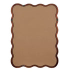 Miroir mural 30 x 40 avec cadre en bois massif, miroir décoratif rectangulaire ondulé pour salle de bain, chambre à coucher, salon, entrée-Panipeachy