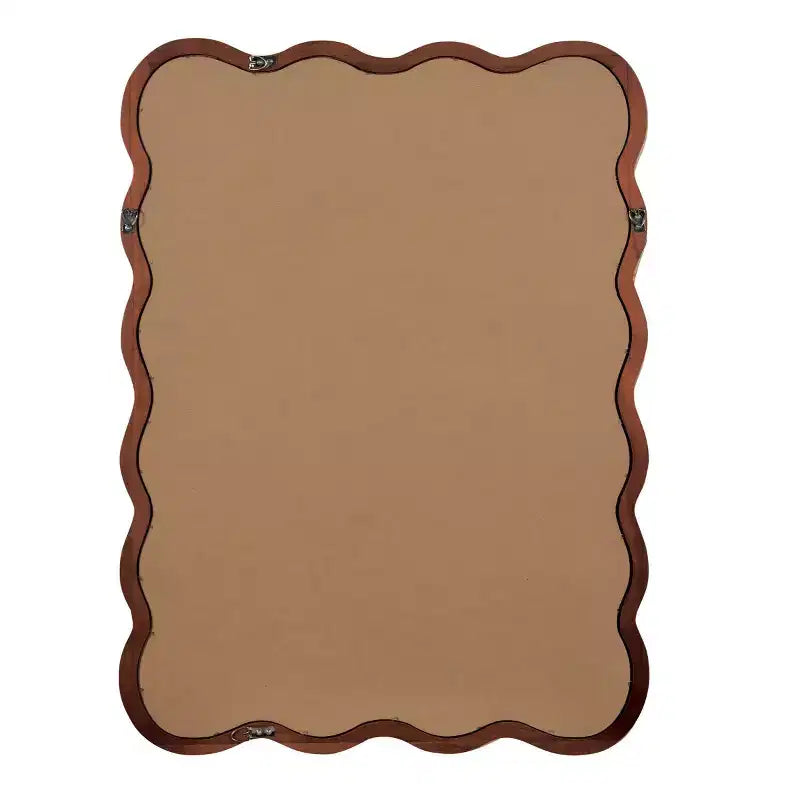 Miroir mural 30 x 40 avec cadre en bois massif, miroir décoratif rectangulaire ondulé pour salle de bain, chambre à coucher, salon, entrée-Panipeachy