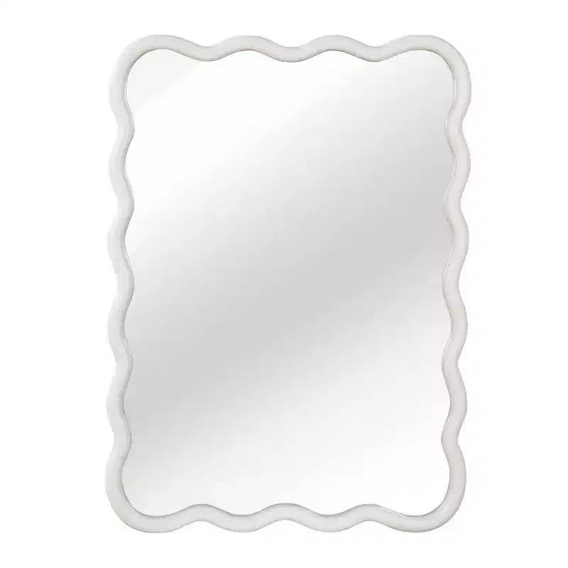 Miroir mural 30 x 40 avec cadre en bois massif, miroir décoratif rectangulaire ondulé pour salle de bain, chambre à coucher, salon, entrée-Panipeachy