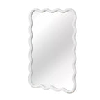 Miroir mural 30 x 40 avec cadre en bois massif, miroir décoratif rectangulaire ondulé pour salle de bain, chambre à coucher, salon, entrée-Panipeachy