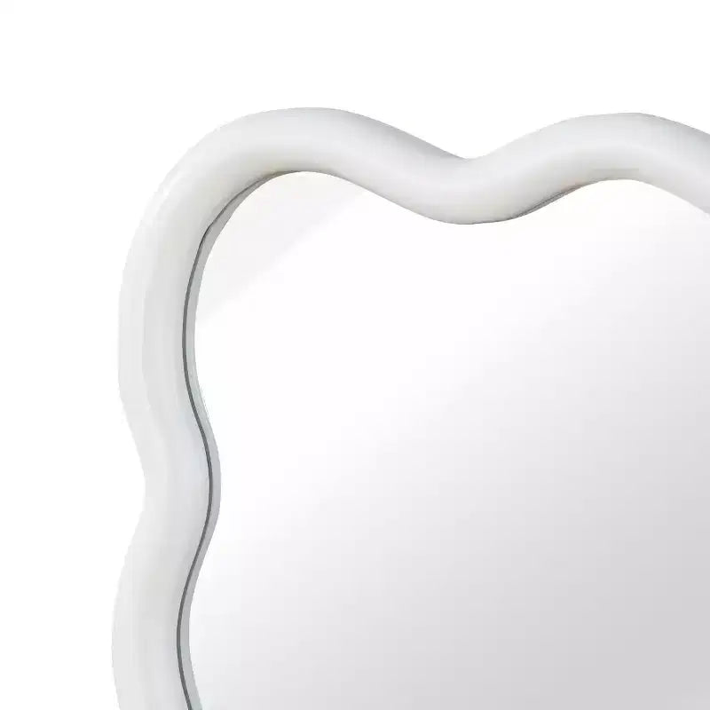 Miroir mural 30 x 40 avec cadre en bois massif, miroir décoratif rectangulaire ondulé pour salle de bain, chambre à coucher, salon, entrée-Panipeachy