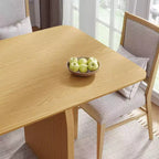 PexFix 67 x 33.5 Table de salle à manger de style ferme, en bois massif, avec pieds arqués et plateau carré en bois naturel pour salle à manger et cuisine