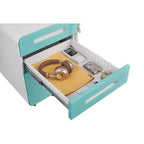 Meuble Classeur Mobile à 3 Tiroirs avec Serrure C Entièrement Assemblé Rangement Sous-Bureau pour Dossiers A4/Lettre/Légal, Conception en Métal Roulant à 5 Roues