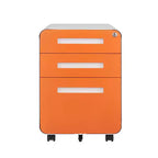 Meuble Classeur Mobile à 3 Tiroirs avec Serrure C Entièrement Assemblé Rangement Sous-Bureau pour Dossiers A4/Lettre/Légal, Conception en Métal Roulant à 5 Roues