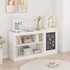 Étagère à Livres et Meuble de Rangement pour Jouets 3-en-1 pour Enfants avec Tableau Noir, Organisateur Blanc Moderne pour Salle de Jeux