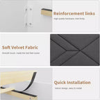 Cadre de lit tapissé GustoWave double/grand lit/très grand lit pour chambre à coucher, tête de lit moelleuse à capitonnage, support à lattes en bois, blanc