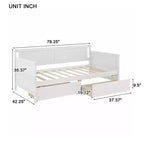 Lit de repos double avec deux tiroirs de rangement, Lit plateforme en bois avec rangement pour chambre à coucher