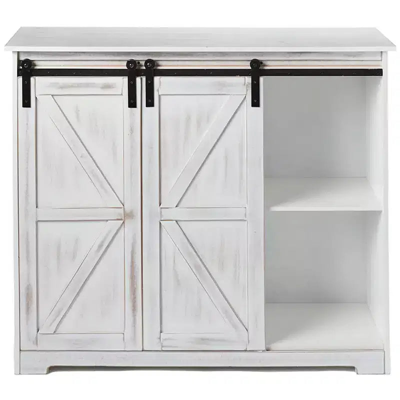 Le buffet de cuisine Lakeside Collection avec portes coulissantes façon grange -