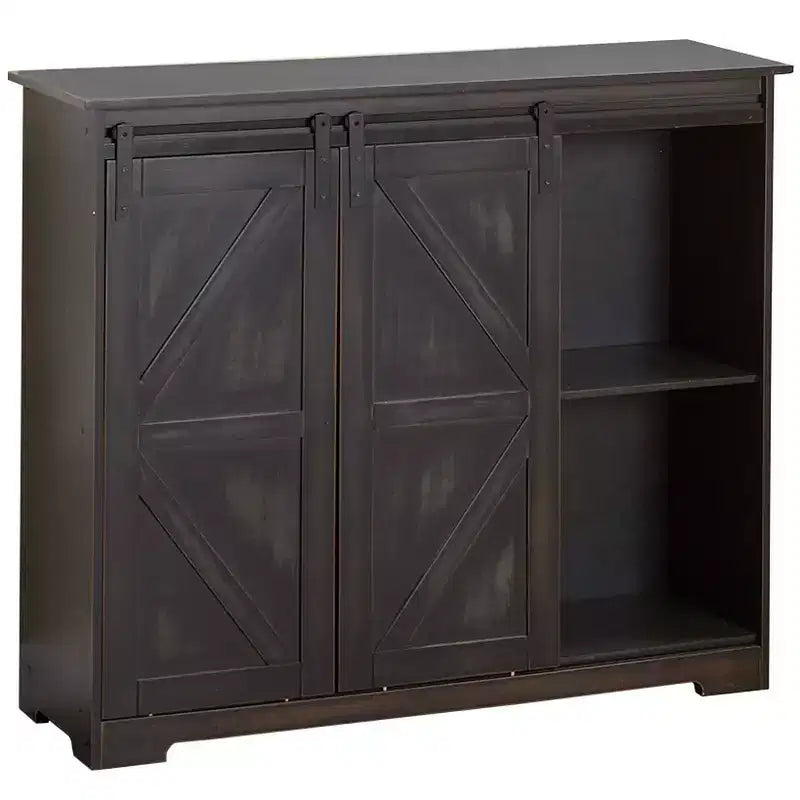 Le buffet de cuisine Lakeside Collection avec portes coulissantes façon grange -