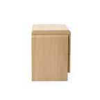 Table de chevet LuxenHome en chêne blanc mi-siècle à 2 tiroirs, 52 cm, table d'appoint en bois manufacturé, marron