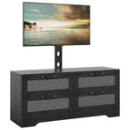 Farmhouse Style Dresser TV Stand for TVs up to 70''  4 Drawers, Rattan Doors, Wooden Storage Cabinet, Media Console for Bedroom or Living Room
