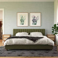 GDFStudio Norvale Modern Upholstered Platform Bed with Tufted Headboard