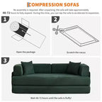 Canapé-lit convertible 5-en-1, 200 cm, en velours côtelé, avec dossier réglable, oreiller, aucun assemblage requis, canapé-lit modulaire peu encombrant.