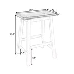 Tabourets de cuisine rustiques Whisen de style campagnard, lot de 2, chaises de cuisine en bois hauteur comptoir - Noyer