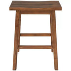 Tabourets de cuisine rustiques Whisen de style campagnard, lot de 2, chaises de cuisine en bois hauteur comptoir - Noyer