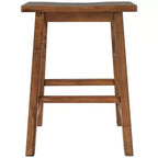 Tabourets de cuisine rustiques Whisen de style campagnard, lot de 2, chaises de cuisine en bois hauteur comptoir - Noyer