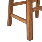 Tabourets de cuisine rustiques Whisen de style campagnard, lot de 2, chaises de cuisine en bois hauteur comptoir - Noyer