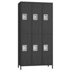 Casier de rangement à 6 portes pour employés de bureau, casier de rangement en métal à combinaison, casier en métal verrouillable pour employés avec porte, casiers de rangement industriels