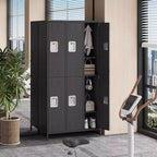 Casier de rangement à 6 portes pour employés de bureau, casier de rangement en métal à combinaison, casier en métal verrouillable pour employés avec porte, casiers de rangement industriels