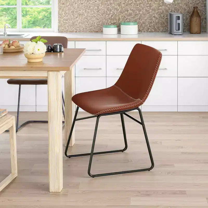 MAYEERTY Lot de 4 chaises de cuisine/salle à manger, assise polyvalente pour salle à manger et usage domestique