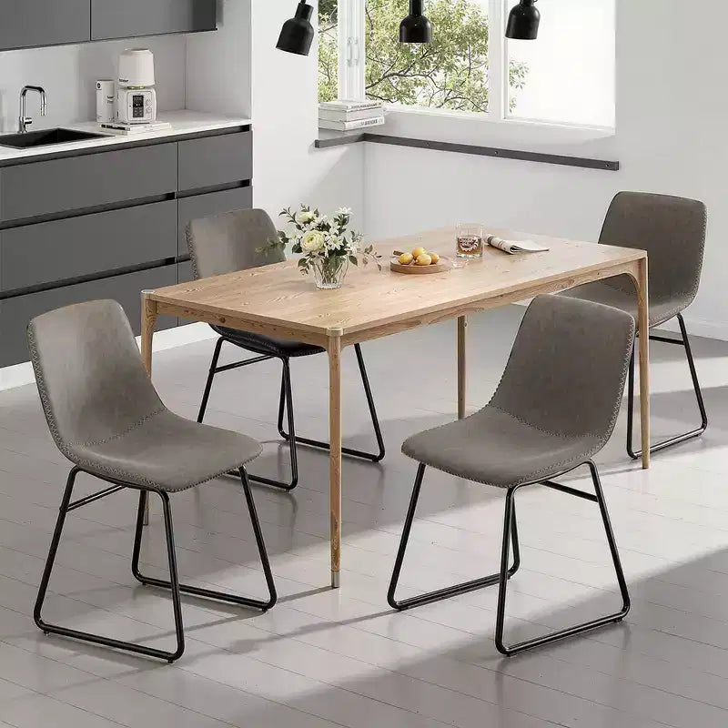 MAYEERTY Lot de 4 chaises de cuisine/salle à manger, assise polyvalente pour salle à manger et usage domestique