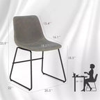 MAYEERTY Lot de 4 chaises de cuisine/salle à manger, assise polyvalente pour salle à manger et usage domestique