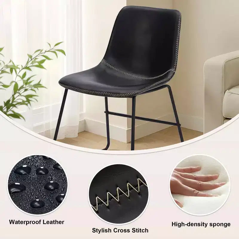 MAYEERTY Lot de 4 chaises de cuisine/salle à manger, assise polyvalente pour salle à manger et usage domestique