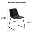 MAYEERTY Lot de 4 chaises de cuisine/salle à manger, assise polyvalente pour salle à manger et usage domestique