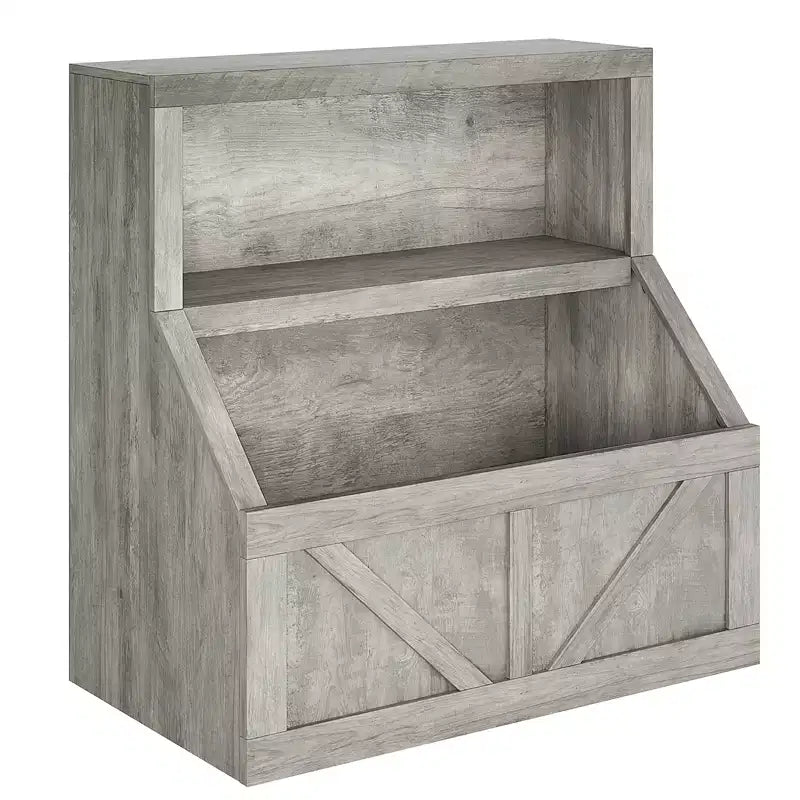 Étagère à livres et organisateur de jouets pour enfants - Bibliothèque en bois avec grand placard de rangement, design mince anti-basculement pour chambre d'enfant, chambre à coucher ou salle de jeux