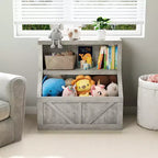 Étagère à livres et organisateur de jouets pour enfants - Bibliothèque en bois avec grand placard de rangement, design mince anti-basculement pour chambre d'enfant, chambre à coucher ou salle de jeux