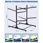 COZONY Support de Rangement pour Kayak Robuste à 2 Niveaux, Support en Acier Double Face pour Garage Quai Abri de Jardin