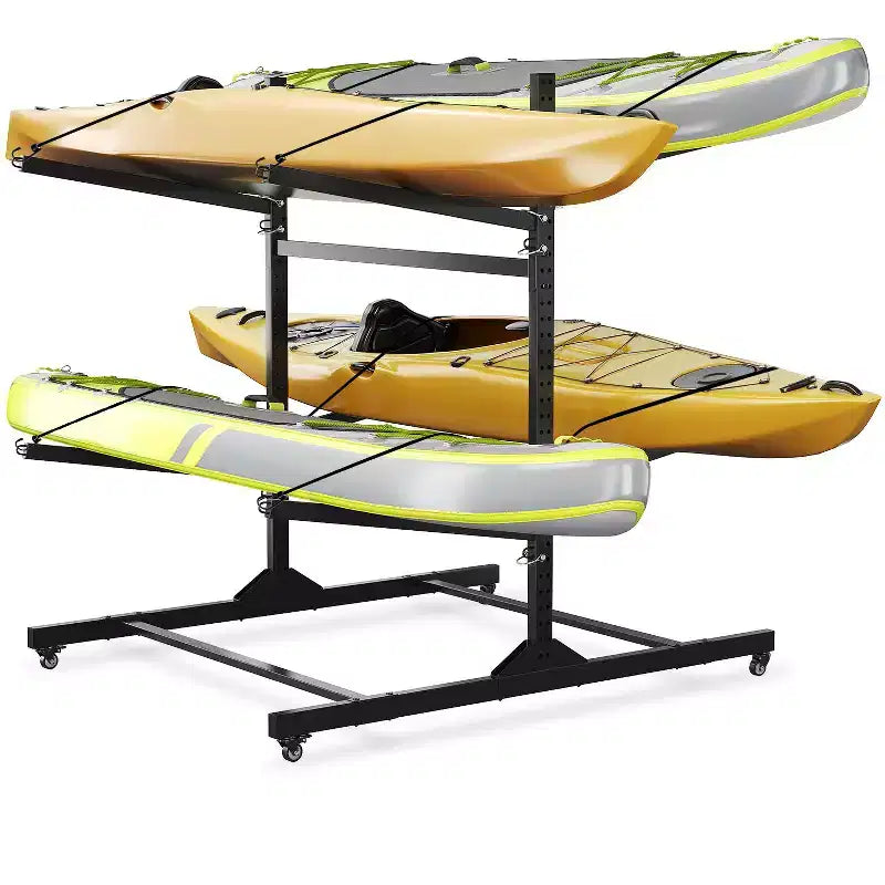 COZONY Support de Rangement pour Kayak Robuste à 2 Niveaux, Support en Acier Double Face pour Garage Quai Abri de Jardin