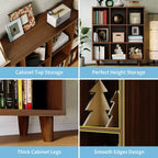 Étagère 9 casiers COZONY, Bibliothèque ouverte 3 niveaux finition bois, Organisateur de rangement pour bureau à domicile et salon