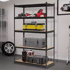 Étagères de garage robustes à 5 niveaux - Étagères de rangement réglables, capacité de charge de 907 kg, unité de rayonnage utilitaire en métal