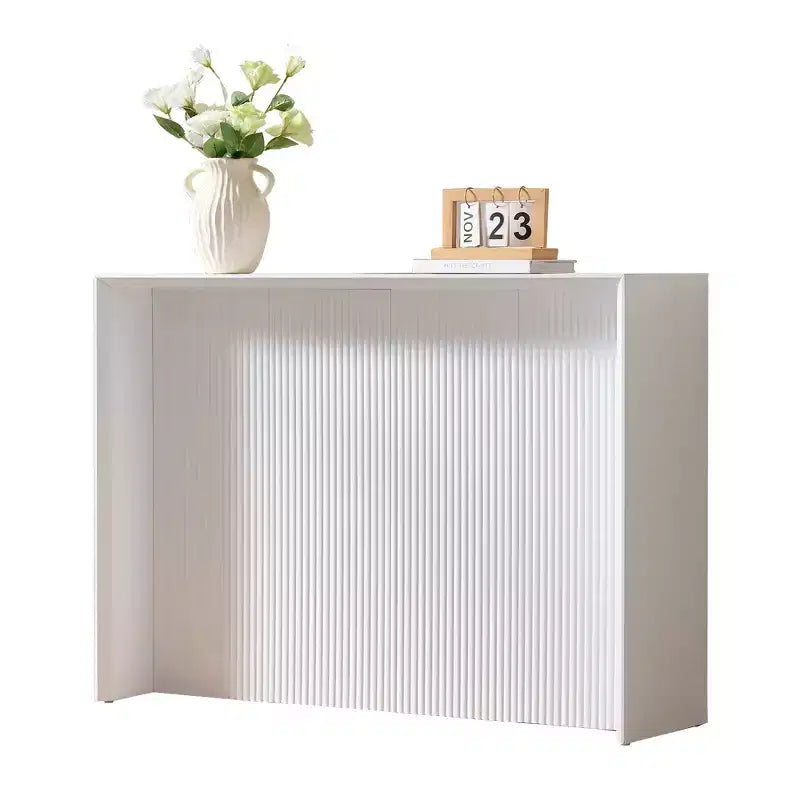 Kings Brand Furniture Lira – Console contemporaine avec façade ondulée