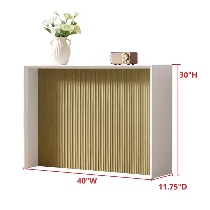 Kings Brand Furniture Lira – Console contemporaine avec façade ondulée