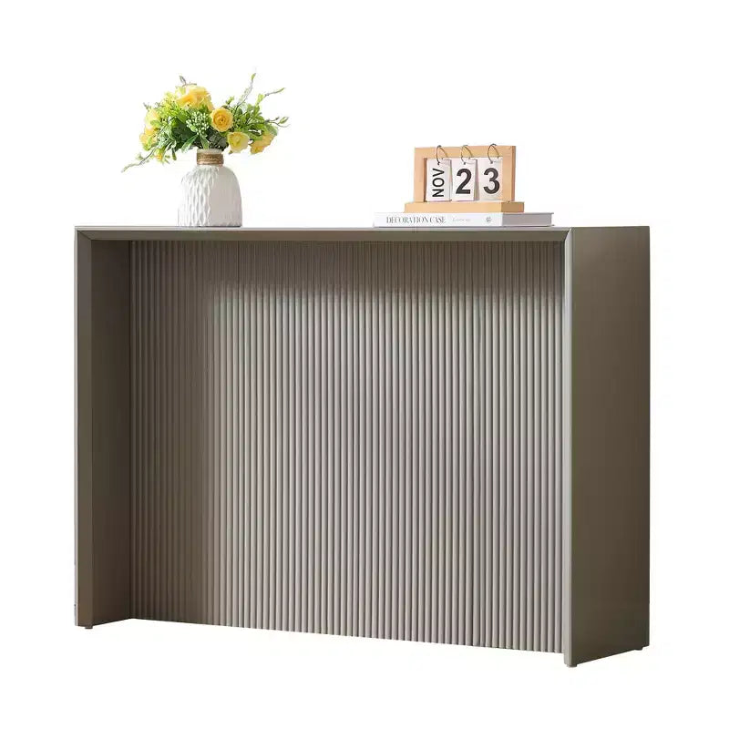 Kings Brand Furniture Lira – Console contemporaine avec façade ondulée