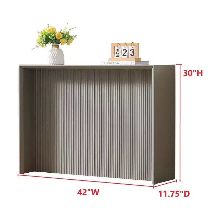 Kings Brand Furniture Lira – Console contemporaine avec façade ondulée