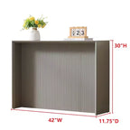 Kings Brand Furniture Lira – Console contemporaine avec façade ondulée