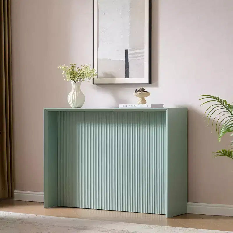 Kings Brand Furniture Lira – Console contemporaine avec façade ondulée