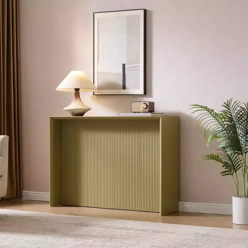 Kings Brand Furniture Lira – Console contemporaine avec façade ondulée