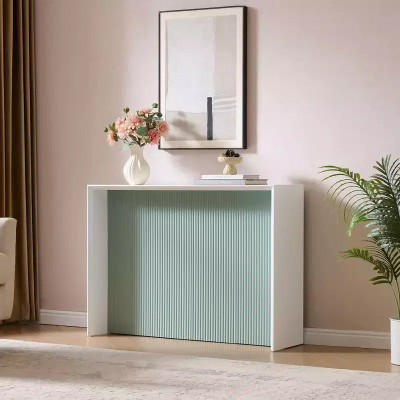 Kings Brand Furniture Lira – Console contemporaine avec façade ondulée